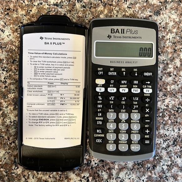 Texas Instruments BAII Plus Calculator - Picture 1 of 2